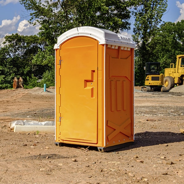 how often are the porta potties cleaned and serviced during a rental period in Caswell County North Carolina